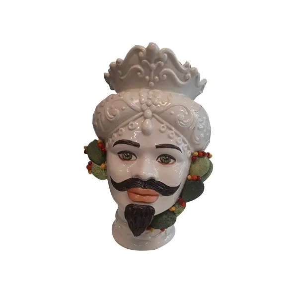 Hand painted Moor&#39;s head, Sbordone porcelain image