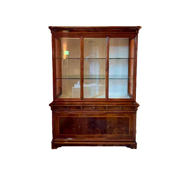 Vintage English style wooden display cabinet image