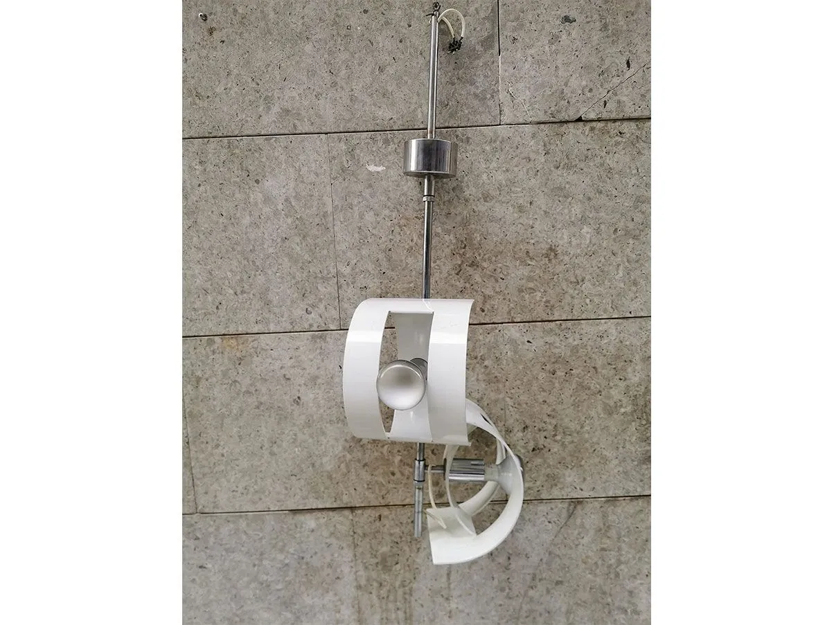 Lampada a sospensione vintage bianco (anni '70), Stilux 