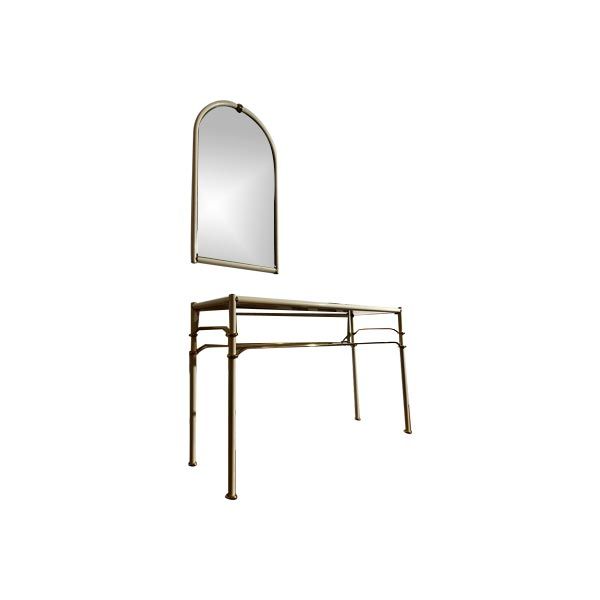 Console in white lacquer and mirror set, Anna Nora image