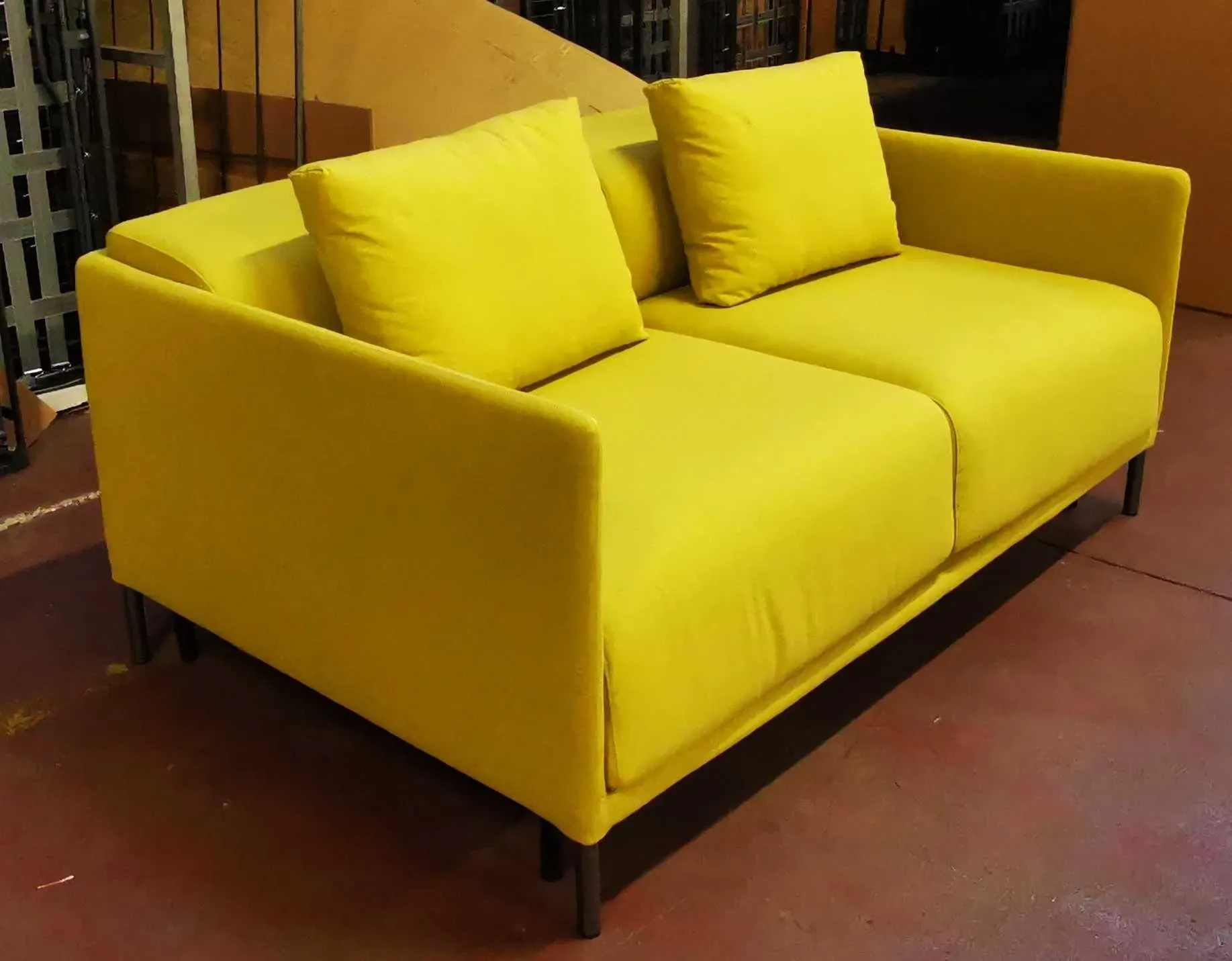 Mustard-coloured Marsalis sofa bed, Milano Bedding 2