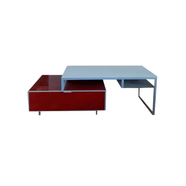 TV cabinet in metal and glass (red), Bontempi image