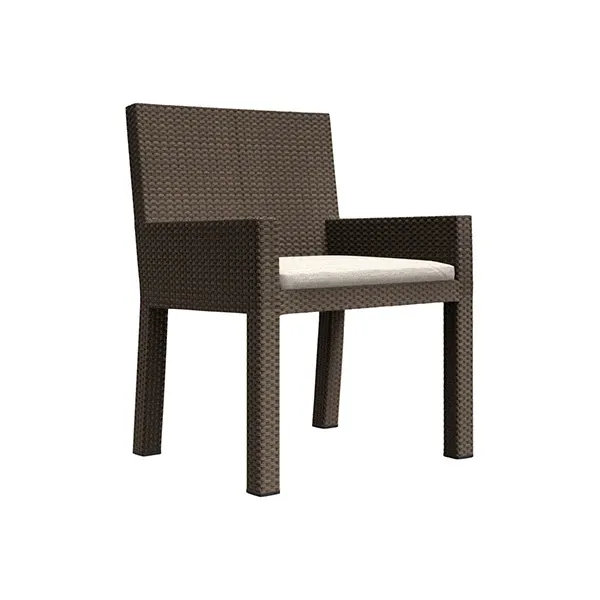 Boxwood Mica chair in synthetic fiber and aluminum, image