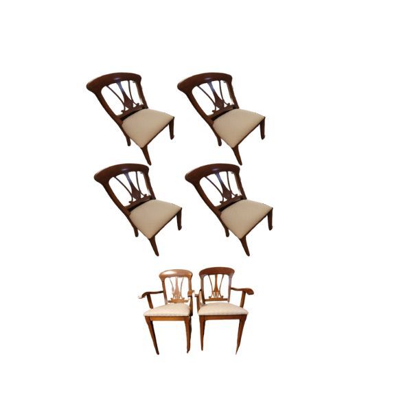 Set of 6 Michelangelo cherry armchairs (90s), Bruno Piombini  image