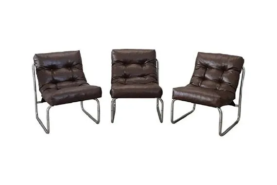 Set 3 1980s armchairs 5