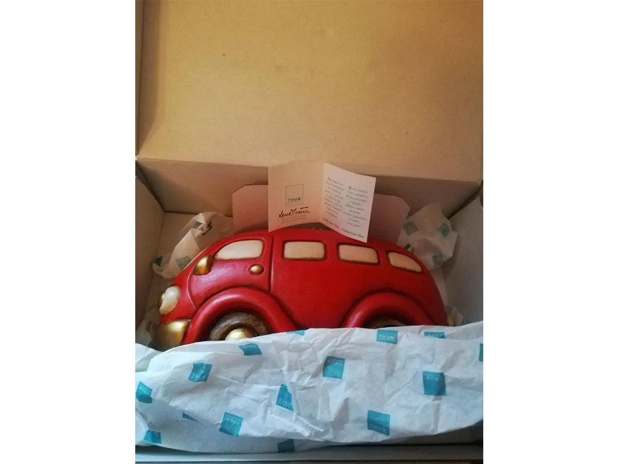 Thun Car figurine - Volkswagen T2 ceramic (red), Thun 2