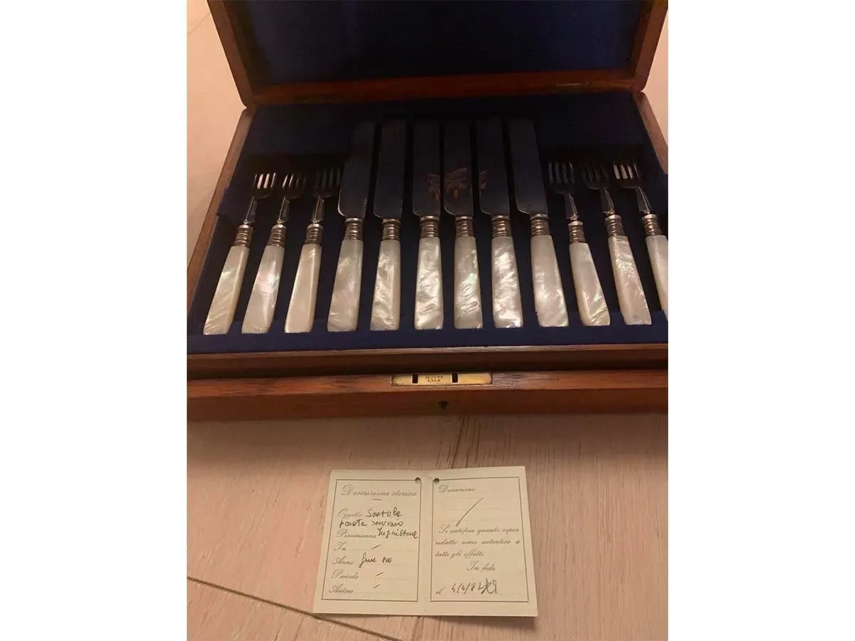 Antique cutlery set for 6 people (19th century), Mappin and Webb 4