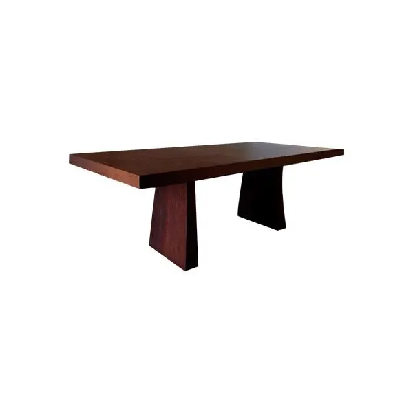 Dining table 2 central legs in oak brown Armani Casa Deesup