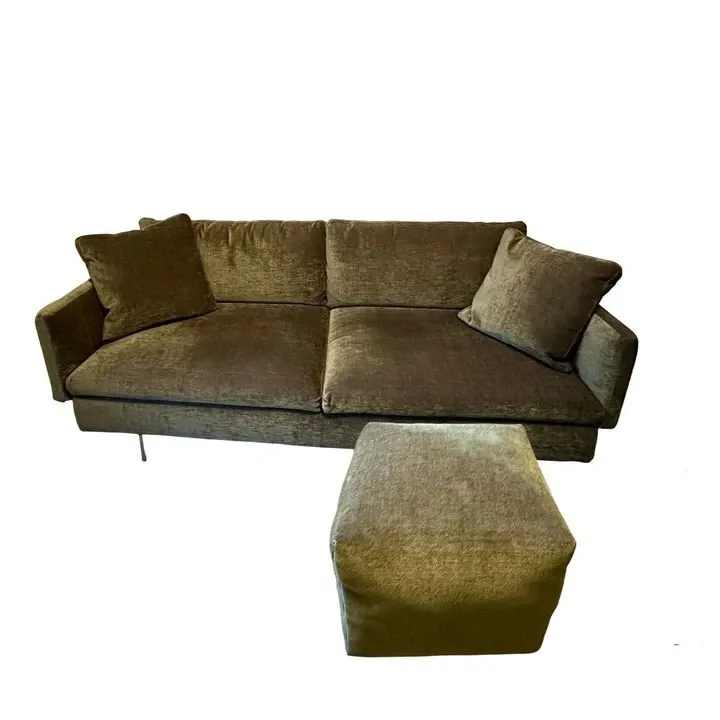 Voyage velvet sofa and pouf Sergio Bicego, Saba image