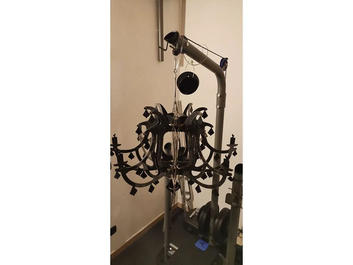 Ginetta chandelier in plastic (black), Slamp 4
