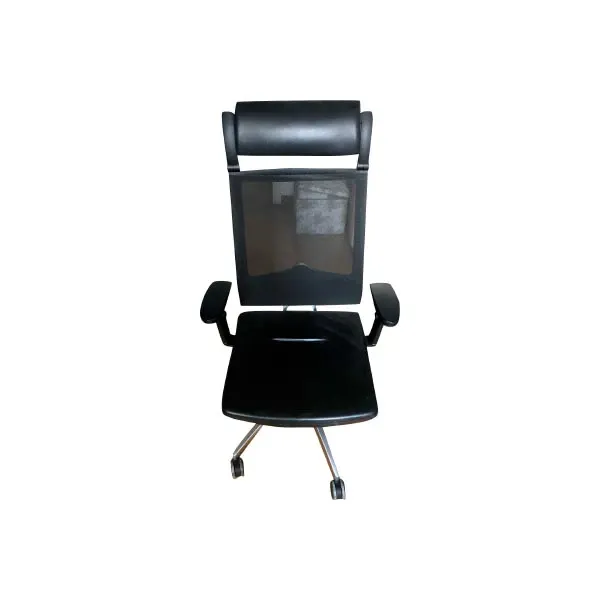 Open Up adjustable office chair in aluminum and leather, Sedus image