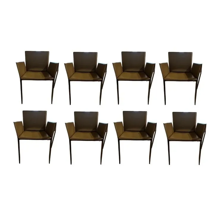 Set of 8 Piuma model armchairs 7