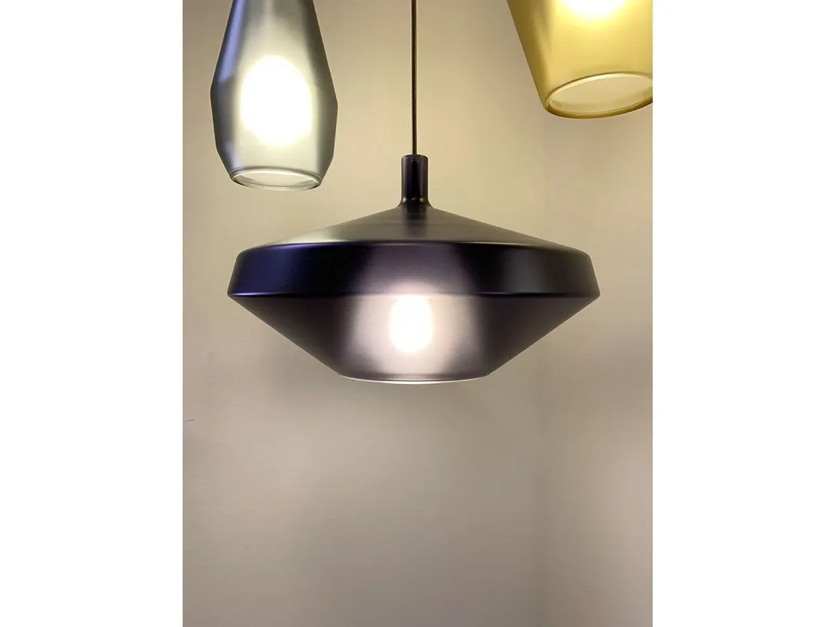 Lampada a sospensione MoM Low in vetro (blu), Penta 3
