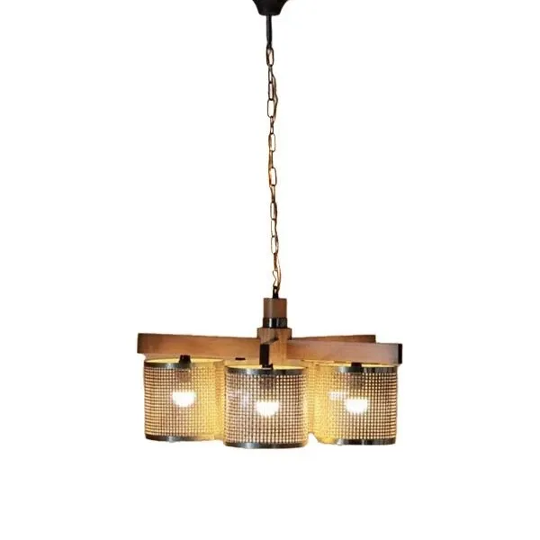 Vintage rattan pendant light (1970s), image