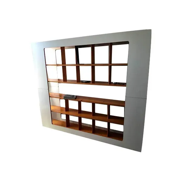 Vintage Swedish 2-Module Wooden Bookcase, (1970s) image