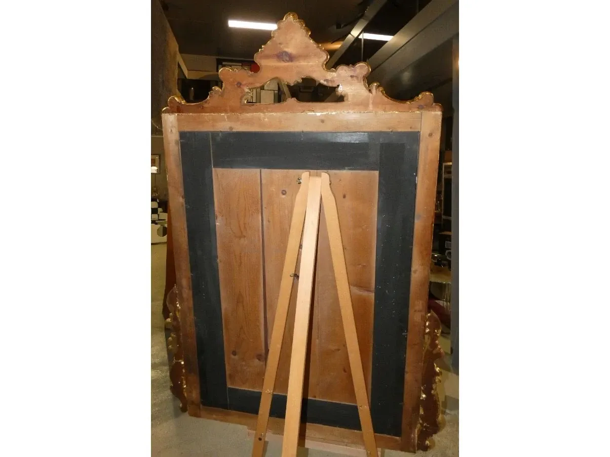 Vintage mirror with gold decorations ('900), 5