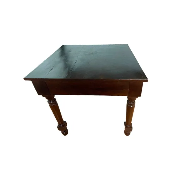 Tavolo quadrato vintage in legno marrone ('900), image