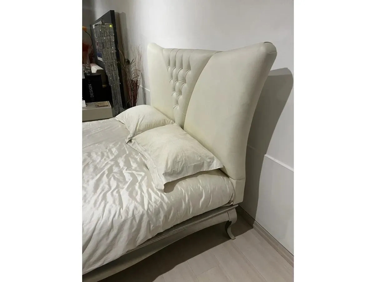 Double bed in leather and Swarovski, Antica Ebanisteria 3