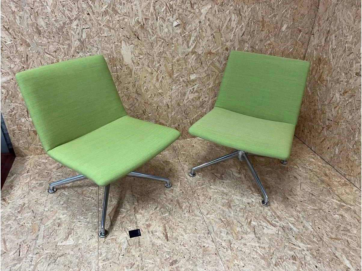 Set di 2 Poltrone Fina Lounge di Wolfgang C.R. Mezger, brunner 1