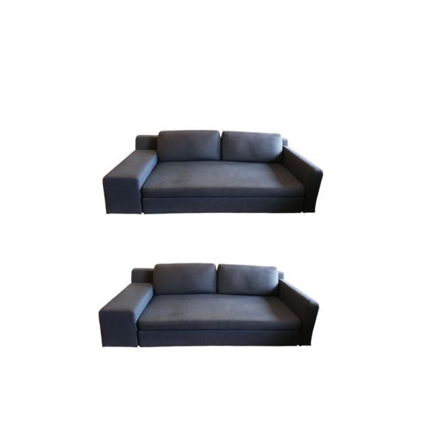 Pair of 3-seater Mister sofas in fabric by Philippe Starck, Cassina image