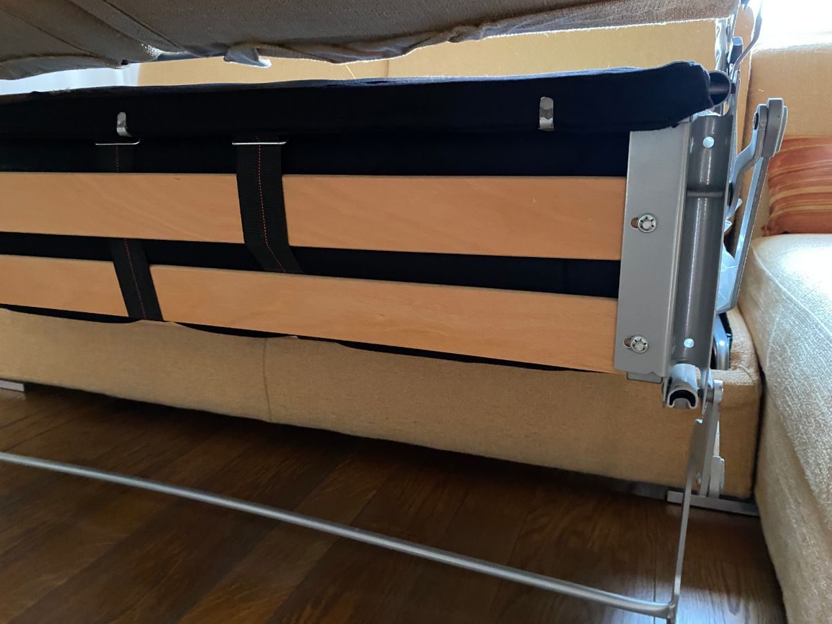 Divano letto 3 posti con chaise longue in tessuto Details