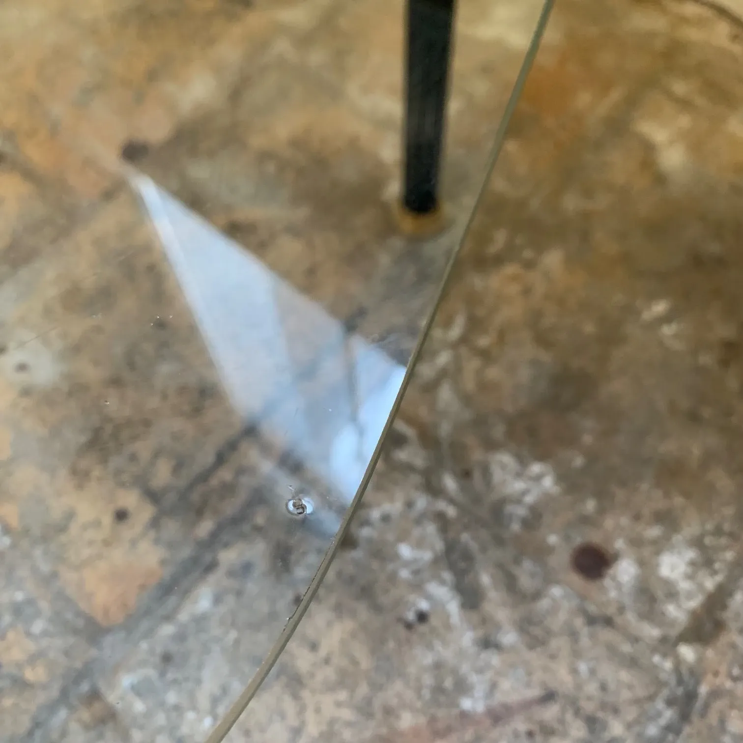 Set of 2 glass and metal coffee tables in the style of Edoardo Paoli (1950s) 6