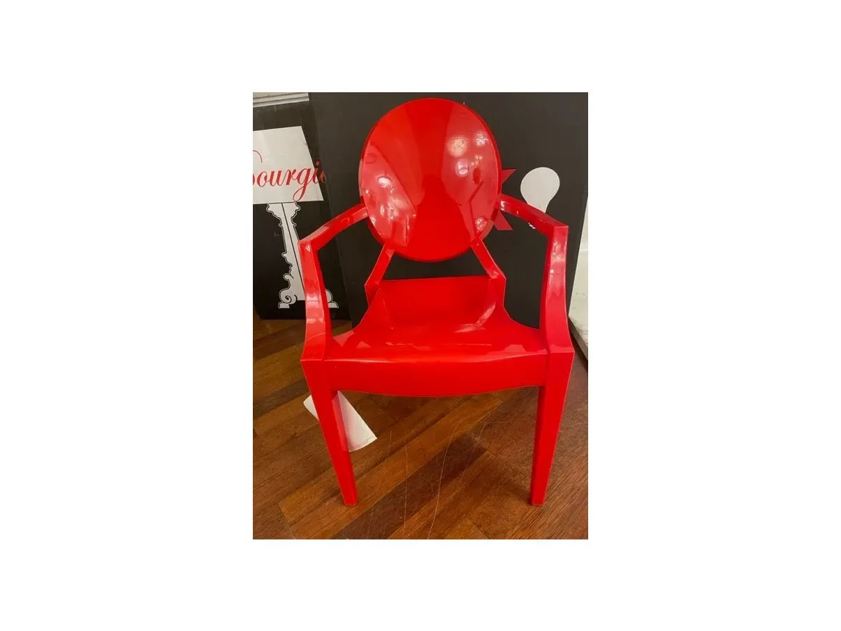 Sedia Loulou Ghost rossa, Kartell  2