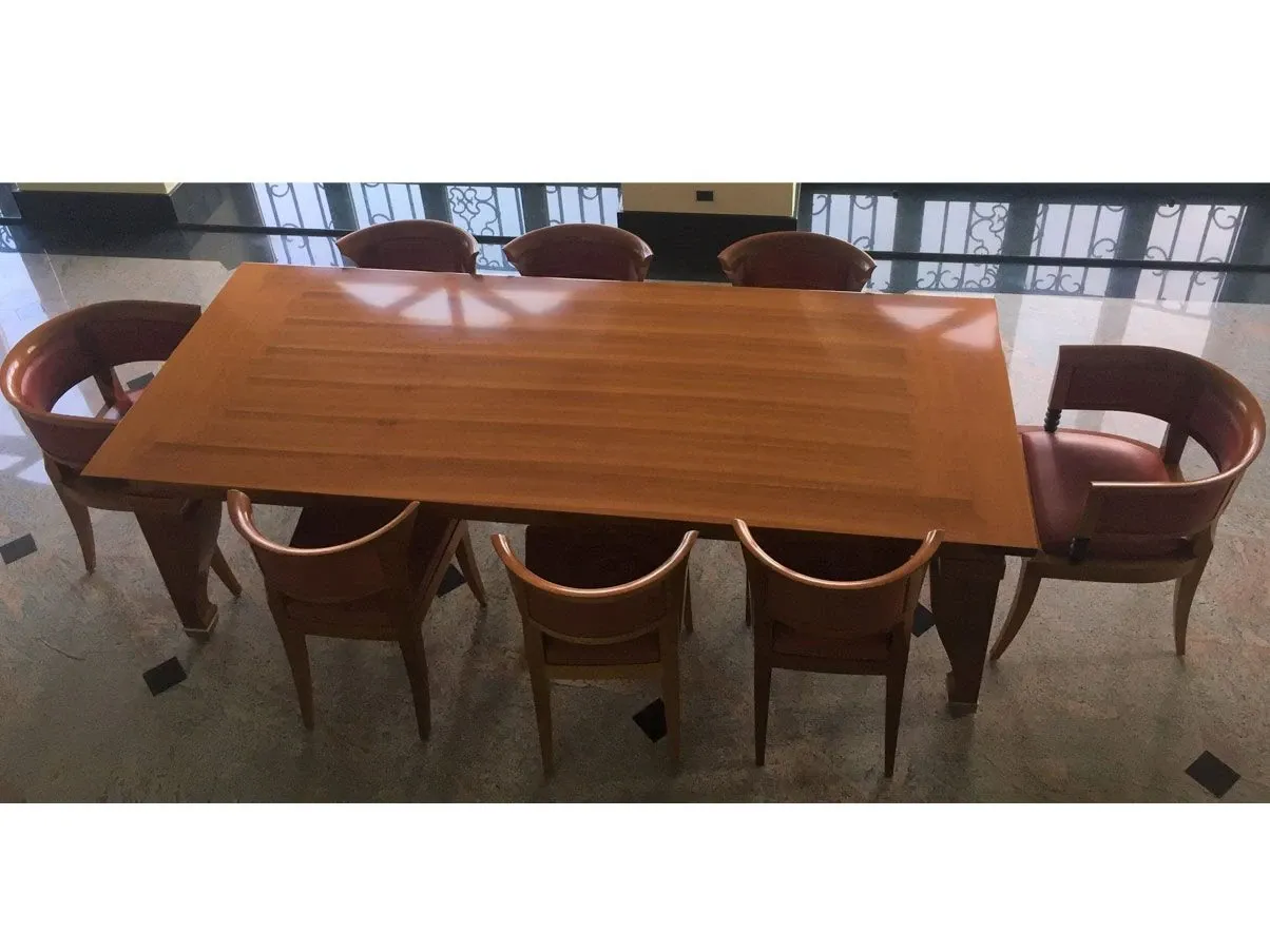 Mensa Magna (wooden table and chairs) by Leon Krier 5