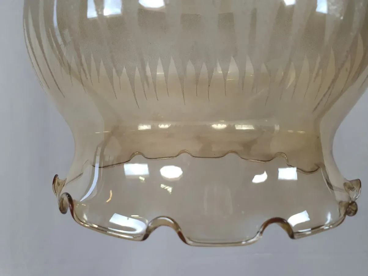 Lampada a sospensione vintage in vetro trasparente (anni'70), 4