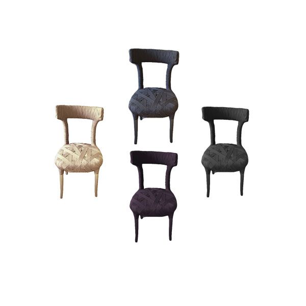 Set of 4 Mummy chairs with elastic ribbon (multicolored), Edra image