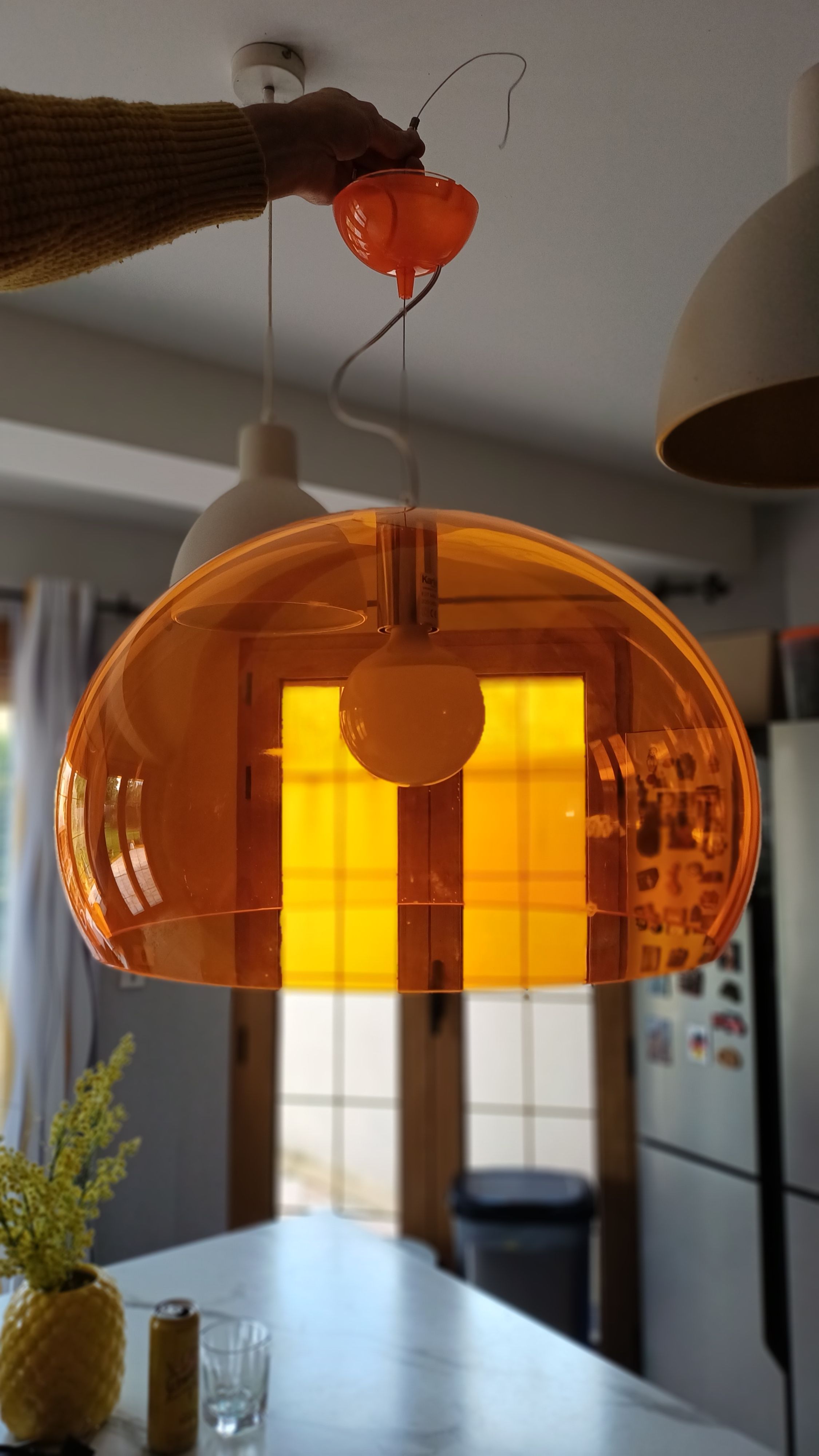 Suspension Fly orange de Ferruccio Laviani Main