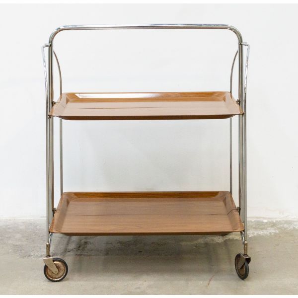 Carrello portavivande pieghevole in acciaio (anni '70), image