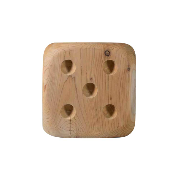Sgabello Dadone in legno massello di cedro, Riva 1920 image