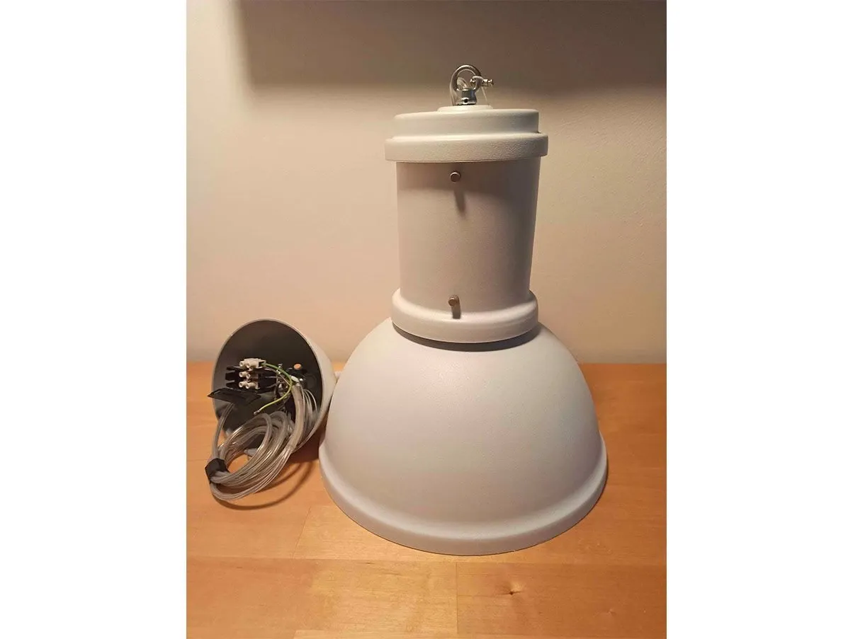 Lampara suspension lamp in steel (white) 2