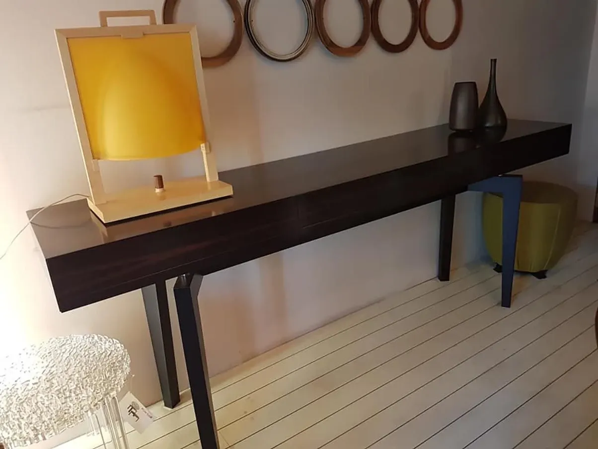 Time console with drawers beech and ebony wood, Giorgetti 4
