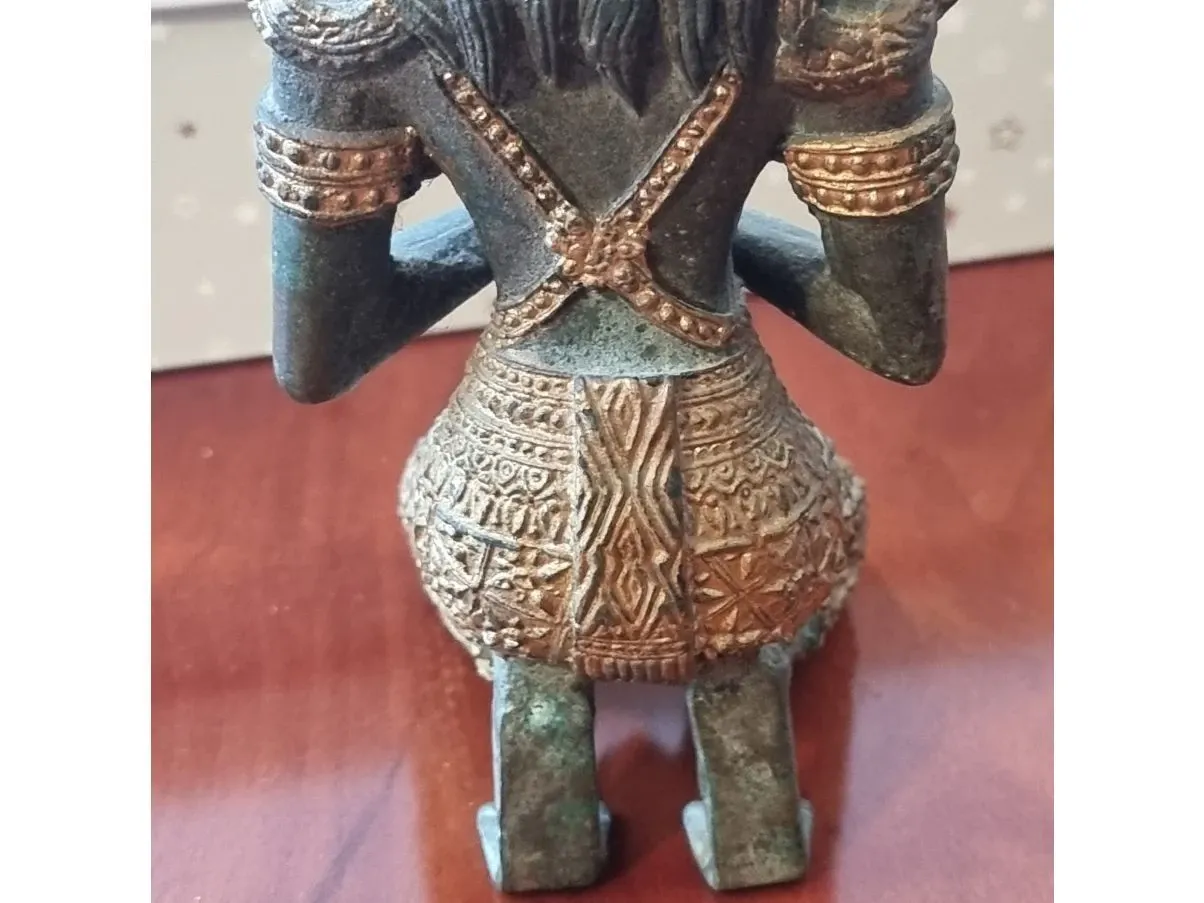 Vintage Bronze Temple Guardians Statue (1980s) 6