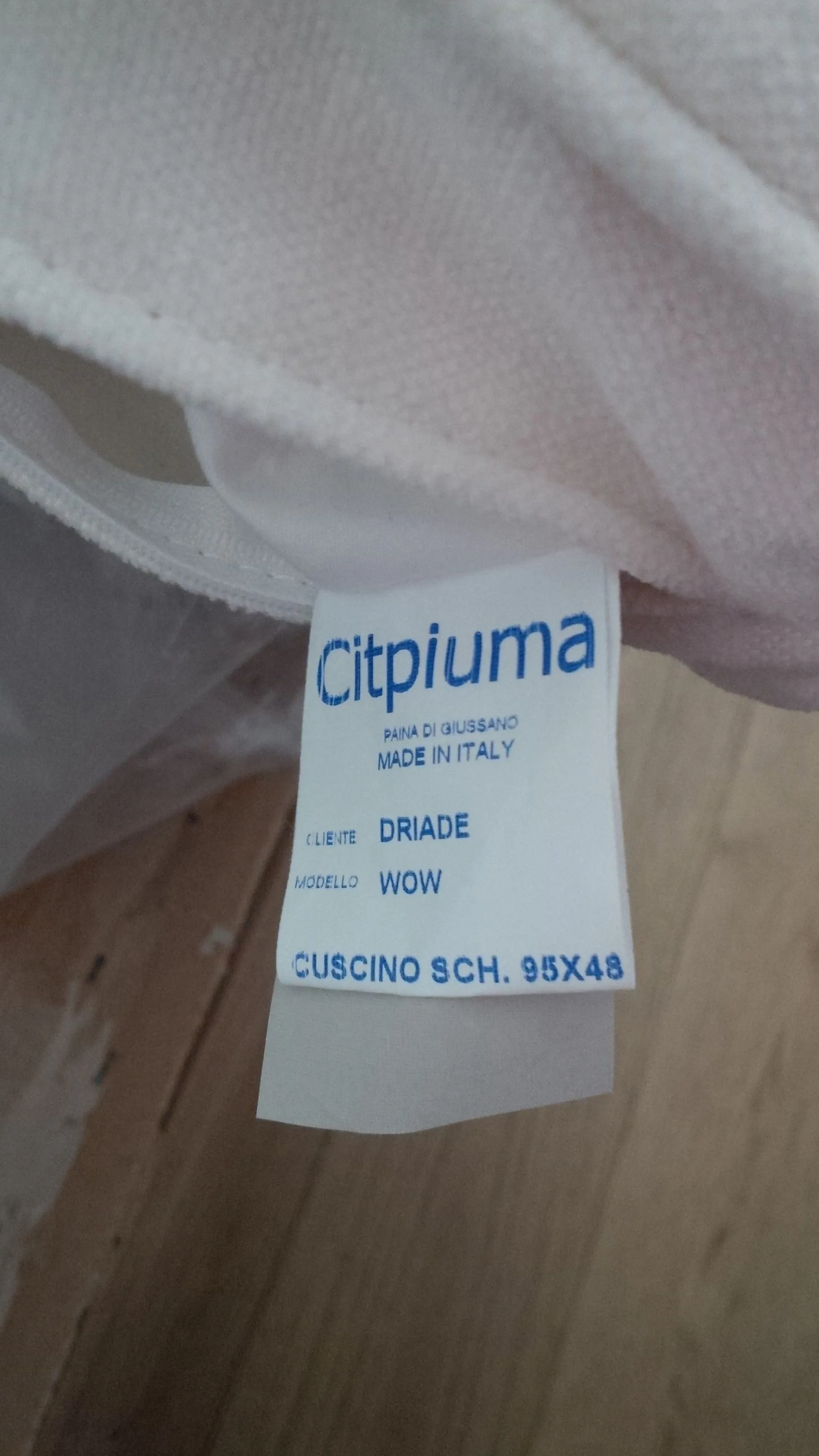 Cuscino Wow in cotone e piuma d'oca (bianco) 2