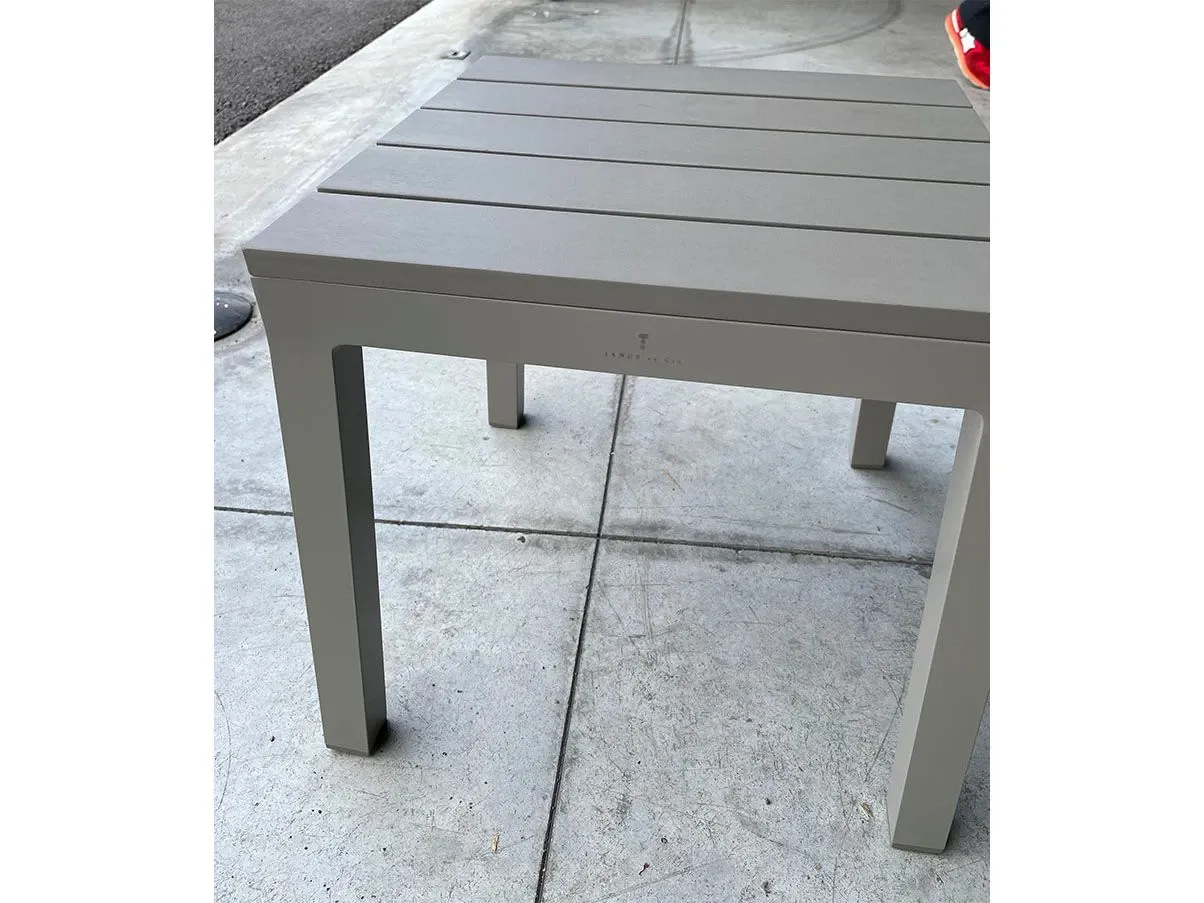 Dolce Vita coffee table in gray aluminum 2
