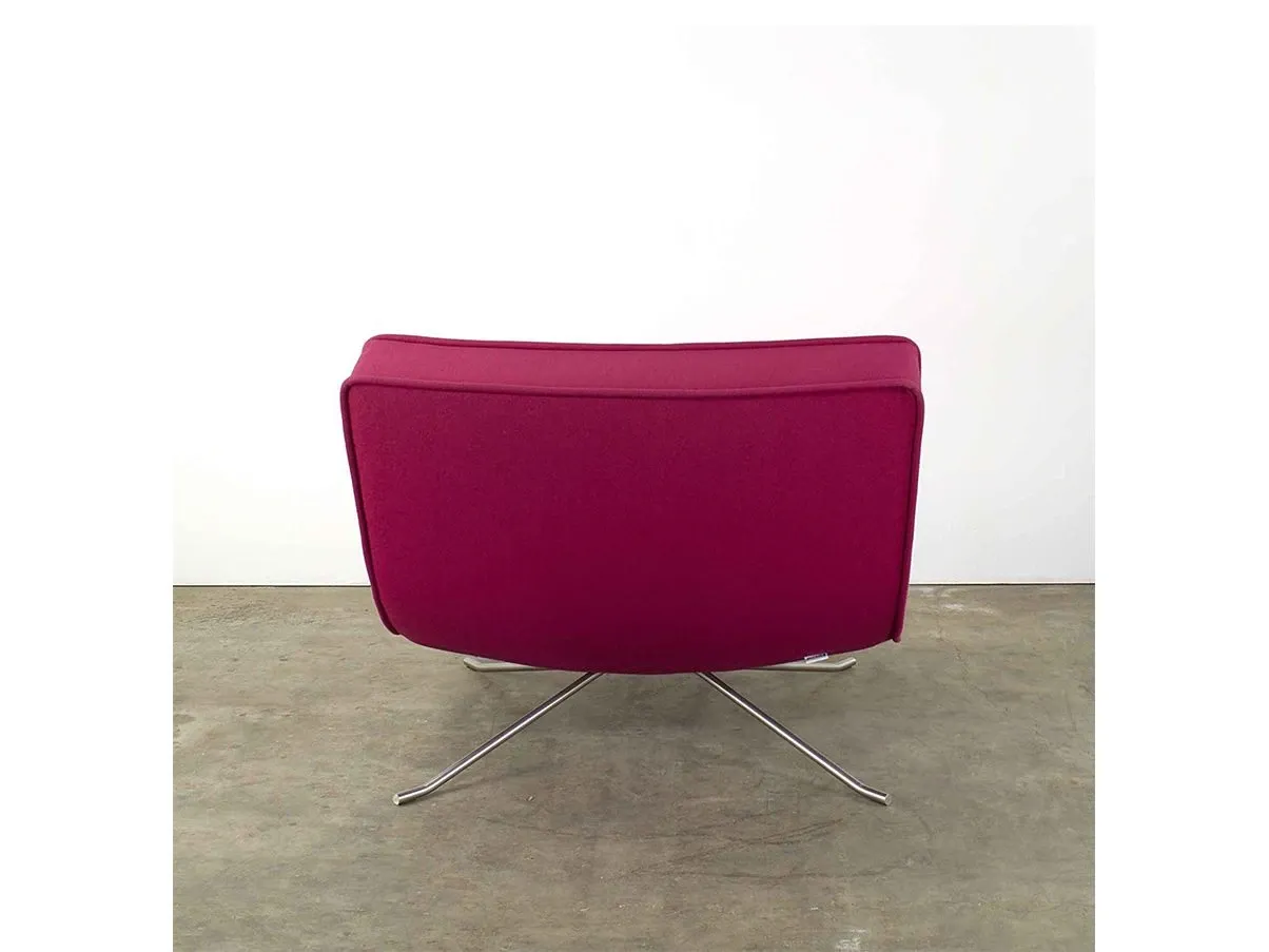 Pop upholstered armchair in fabric (purple) 2