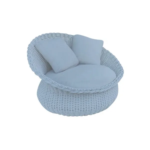 Poltrona Mamy per esterni in WaProLace (bianco) 2