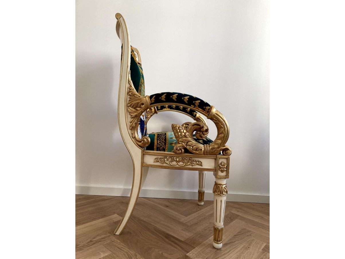 Versace Vanitas Armchair and Ottoman Set Optional9