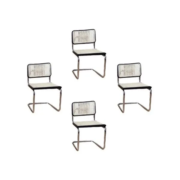 Set of 4 Cesca chairs in black beech by Marcel Breuer, MDF Italia image