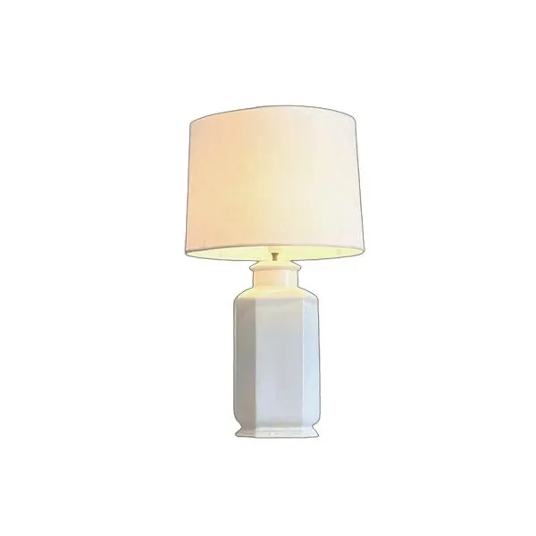 Vintage lacquered ceramic table lamp (1970s), image