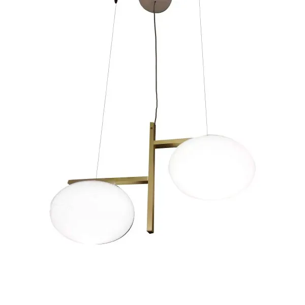 Alba suspension lamp in opal glass, Oluce image