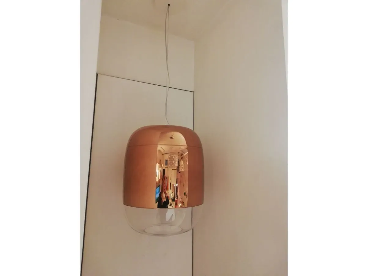 Lampada a sospensione Gong S5 in rame, Prandina 2
