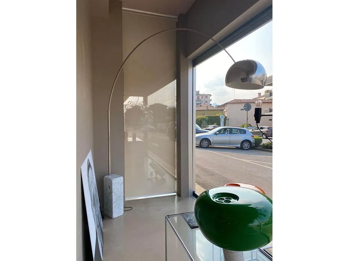 Arco floor lamp in marble and steel, Flos 2