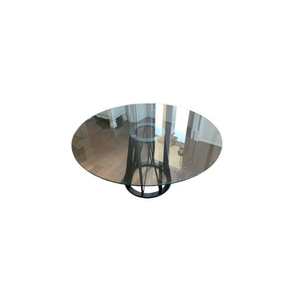 Acco glass dining table by Florian Schmid, Miniforms image