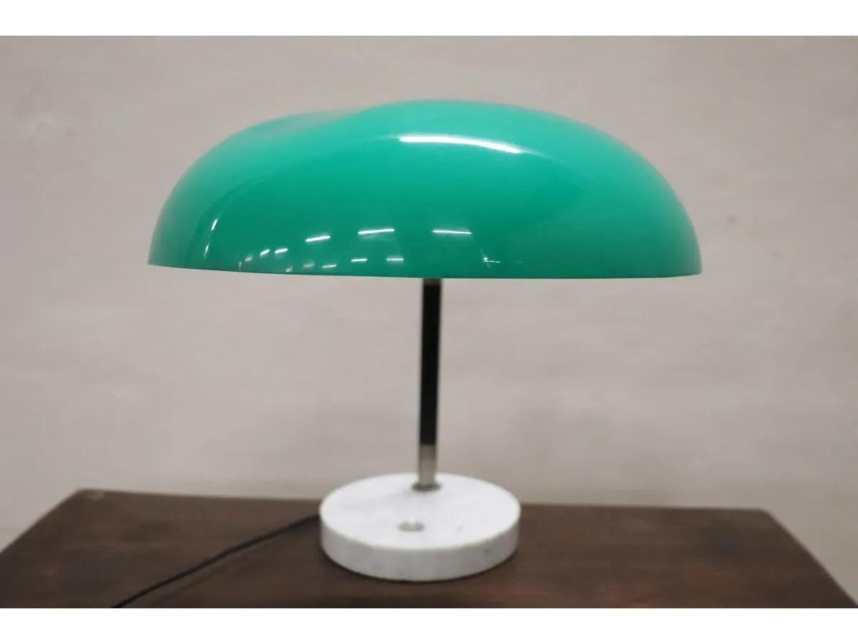 Lampada da tavolo vintage in vetro, ottone e marmo (anni '60),  7
