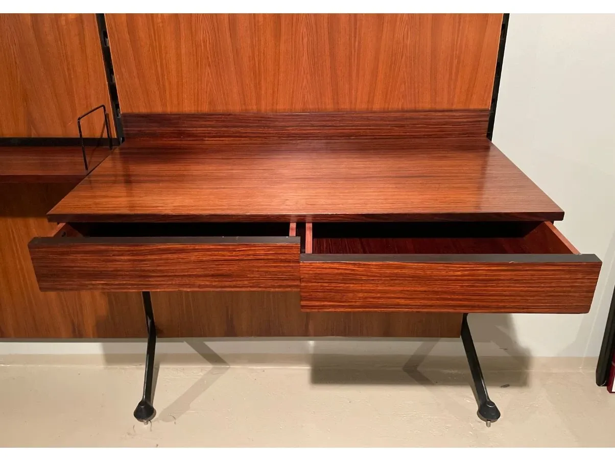 Set of 2 Urio modular bookcases in vintage teak (1960s) 6