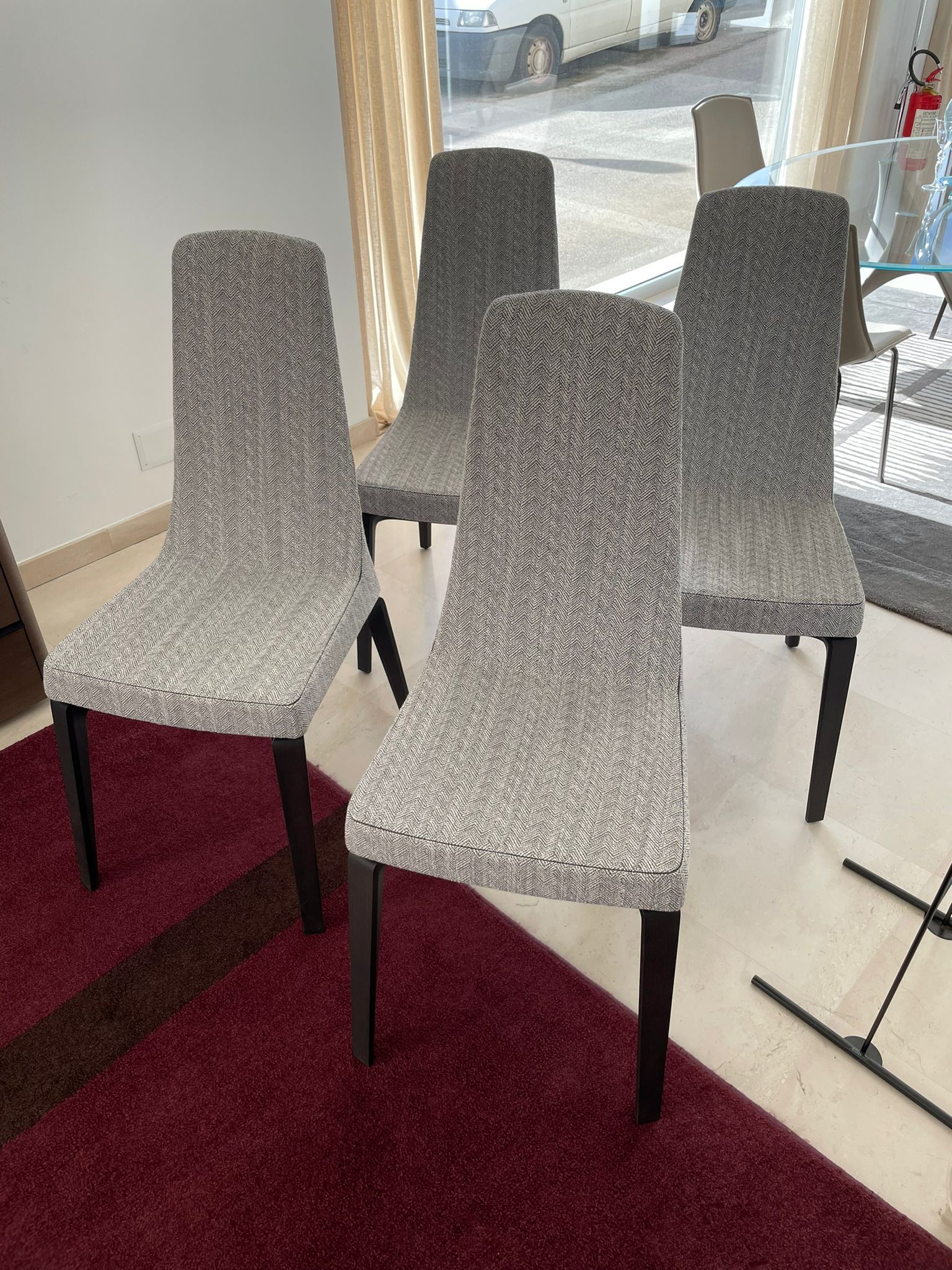 Set of 4 Blade chairs in fabric, Giorgetti  Main